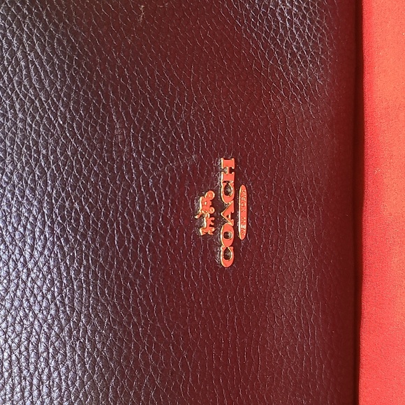 Coach Mia Shoulder Bag Pebble Leather In Navy Blue (Larger Version) - Picture 2 of 10